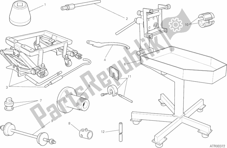Toutes les pièces pour le Outils De Service D'atelier (cadre) du Ducati Hypermotard 939 2018